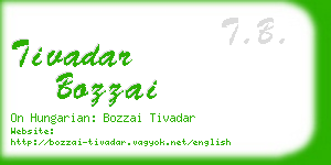 tivadar bozzai business card